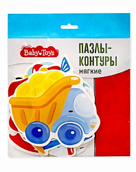 Пазлы контуры "Транспорт" 6 фигурок Baby Toys (мягкие) арт.05488