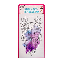 ШКОЛА ТАЛАНТОВ Набор с тату-переводками "Олень"   7258139