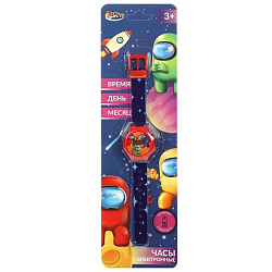 Часы показывают время и дату, блист.28*8*1см ИГРАЕМ ВМЕСТЕ в кор.4*120шт