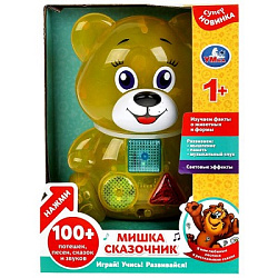 Сказочник,прозрачный пластик 100 песен,сказок,звуков.свет.кор.бат. Умка в кор.36шт