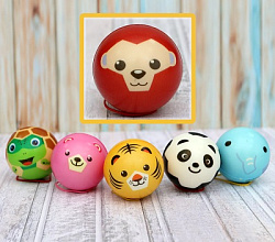 Мяч детский №327-17 "Мордашка"/ПВХ/4,5/пакет-20шт