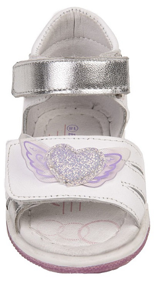01112-F Сандалии 17-22 р.р Белый/Серебряныйразм.18
