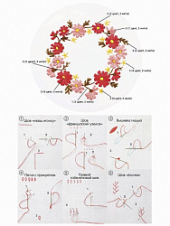 Набор для вышивания гладью. Яркие цветы (Арт. НШ-7989)