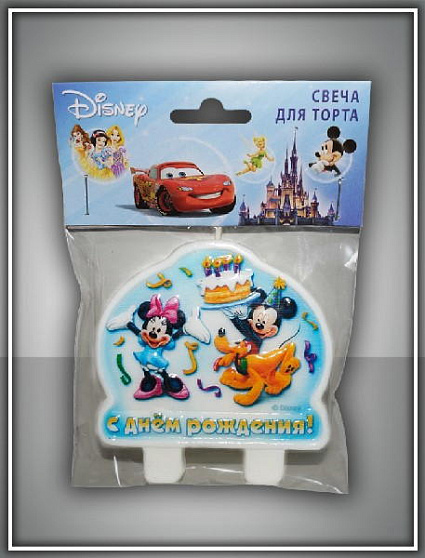 свеча для торта "Микки.Дисней"