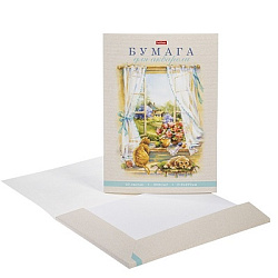 Акварельная бумага " Hatber " А4 20л Окно в лето, плотность - 200г/м2, в папке, тиснение