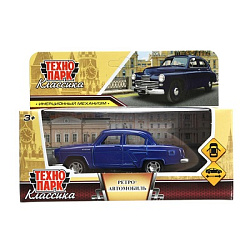 Машина металл РЕТРО АВТОМОБИЛЬ длина 12 см,двери,инерц,темно-синий, кор. Технопарк в кор.2*36шт