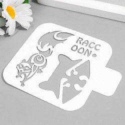 Трафарет для татуировки "Енот" 9х9 см 7989881