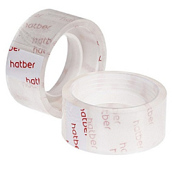 Лента канцелярская клейкая 19мм*10м, прозрачный, 38мкм, полипропилен, пластиковая втулка d=25мм, " H