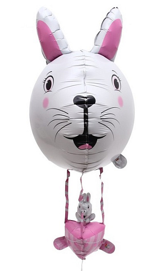 Шар фольгированный  35" "Голова кролика воздушный шар"   9314733