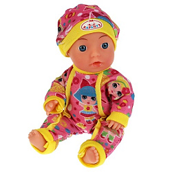326490 Пупс без озв Сашенька 15 см, пьет,писает, 2 акс, кор, КАРАПУЗ в кор.84шт