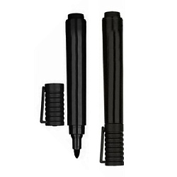 Маркер " РДК " черный 2,5мм пулевидный наконечник перманентный