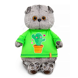 Ks25-300 Игрушка Кот Басик в лонгсливе с кактусом