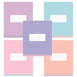 Тетрадь с пластиковой обложкой А5 18л клетка " Hatber " PROстиль для девочек, офсет, на скобе, пласт