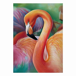 Алмазные узоры. Розовый фламинго. 30*40см арт.07298