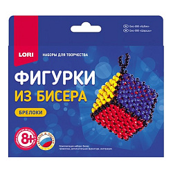 Бис-088 Брелоки. Фигурки из бисера "Кубик"
