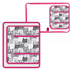 Папка для труда " Пчелка " А4 (325*230*25мм) ПТР-1 Улыбчивые котики, молния вокруг, с уголком, пласт