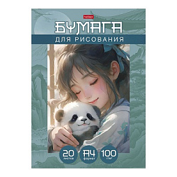 Набор бумаги для рисования " Hatber " А4 20л Нежные моменты, тиснение, плотность бумаги- 100г/м2, в 