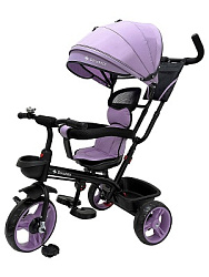 Велосипед трёхколесный с ручкой НЕПТУН (колеса EVA размер 10"/8" пов.сид) лавандовый (Арт ВЛ-2778)