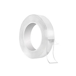 Скотч " KWELT " Nano Tape 10мм*1м толщина 1мм, двухсторонний, многоразовый, прозрачный, индивидуальн