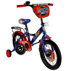 Вело.дет.14" ХОТ ВИЛС gw-тип, щиток,багажн,встав.страх.кол,звон,полу-слик 2,125" - в кор.1шт