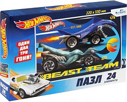 Hot Wheels.Пазл.24Эл. Команда - зверь.06855