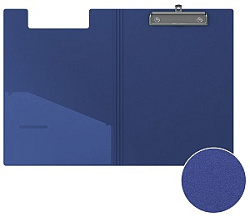 Папка с зажимом " Erich Krause " A4 Matt Classic синяя, пластик 0,40мм, текстура поверхности- песок,
