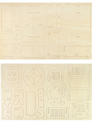 Сборная модель из дерева. Детская комната (6 предметов) (Арт. СМ-4716-А4)