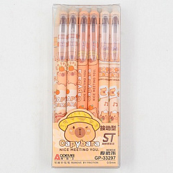 Ручка гелев.авт. пиши-стирай КАПИБАРА  СИНЯЯ 0,5мм иг.нак. арт.GP33297  (12/144/2304шт)