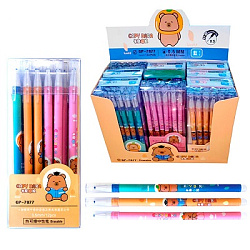 Ручка пиши-стирай " Mazari " Капибара гелевая 0,5мм синяя, игольчатый пишущий узел, термочуствительн