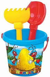 Набор №219 (ведро мал,с наклейкой,Совок №2,грабельки №2)
