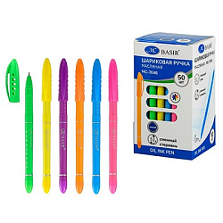 Ручка шариковая " Basir " синяя 0,7мм, толщина письма 0,35мм, чернила на масляной основе, цветной яр