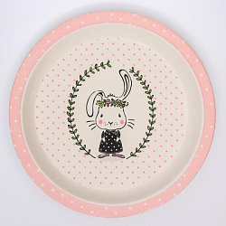 Тарелка из бамбука, рисунок МИКС   4645239