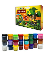 Гуашь " KWELT " Динозаврики 24цв*10мл картонная упаковка