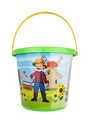 Ведро №8 с блестящей картинкой 0,85л ВЕСЕЛАЯ ФЕРМА (Арт. И-3165)