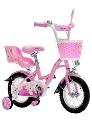 Велосипед двухколёсный ФАНТАЗИЯ. Розовый. Колёса 12 дюймов (арт. ВЛ-2814)