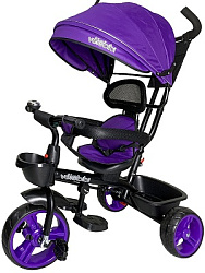 Велосипед трёхколесный с ручкой НЕПТУН (колеса пластик 10"/8" пов.сид.)фиолетовый (арт. ВЛ-5085)