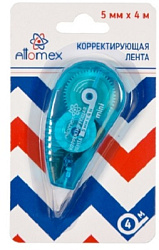 Корректирующая лента " deVente " 5мм*4м, синий прозрачный корпус, фронтальный аппликатор, регулировк