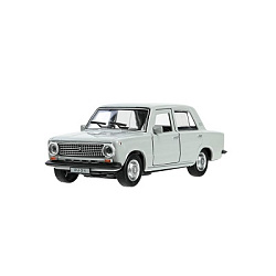 384366 Машина металл ваз-2101  длина 12 см, двери, багаж, инерц, серый, кор. Технопарк в кор.2*36шт