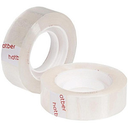 Лента канцелярская клейкая 15мм*33м, прозрачный, 38мкм, полипропилен, пластиковая втулка d=25мм, " H