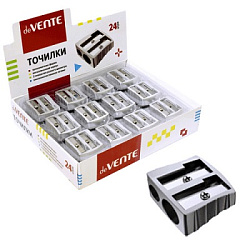 Точилка " deVente " 2 отверстие, металлическая, картонный дисплей, 10702070/151225/5440311       