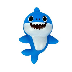 Игрушка для ванны акула синяя 11 см, в сетке, КАПИТОШКА в кор.240шт