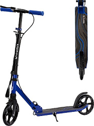 Самокат 2-х колесный STYLE-B (колеса PU 200мм 88,5-102,5см,до 100кг)черный с синим (арт. СМК-5608)