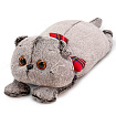 Kp40-012 Игрушка Кот Басик с бантом (лежачий)