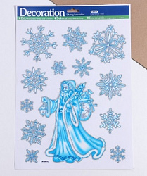 Набор наклеек "Новогодние" Дед Мороз, 29 х 41 см 10652721