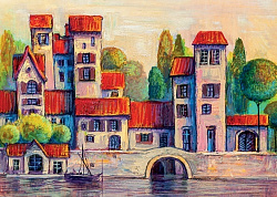 Алмазные узоры. Счастливый город 30*40см арт. 06715