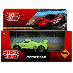 Машина металл СПОРТКАР, 10 см, инерция, кор. Технопарк в кор.2*120шт