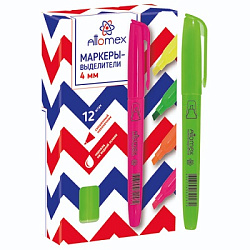 Текстовыделитель 1-4мм, зеленый " Attomex " картонная упаковка, 10702070/160123/3020847       