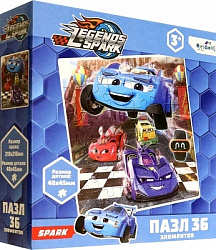 Легенды Спарка. Пазл 36 эл. Супергонщики. 08195