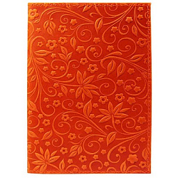 Обложка для паспорта " Имидж " рыжая, натуральная кожа, сплошное тиснение