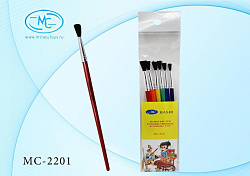 Набор кистей " Basir " 6шт нейлон № 1,2,3,4,5,6